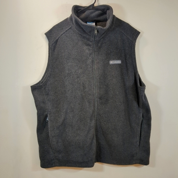 Columbia men's fleece vest full zip gray, size 2X - Picture 1 of 9